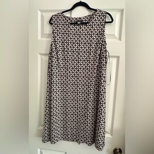 Tommy Hilfiger Black and Cream Patterned Dress size 16